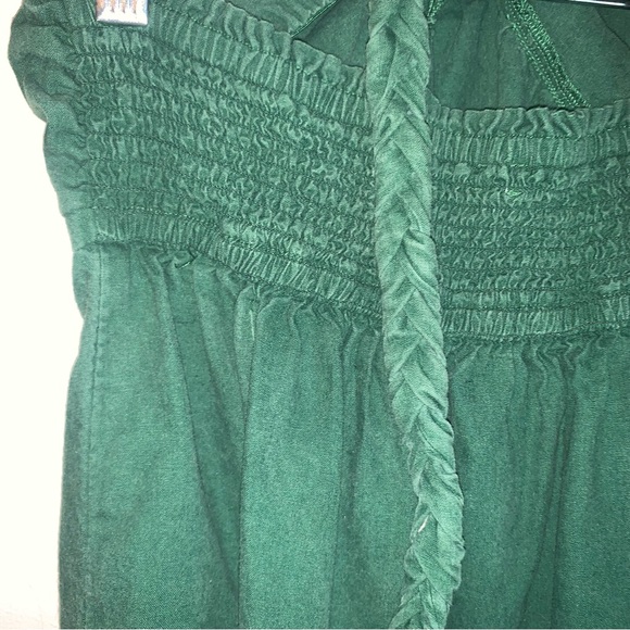 Aerie Braided Tie Knit Halter Neck Maxi Dress Green L - Picture 6 of 11